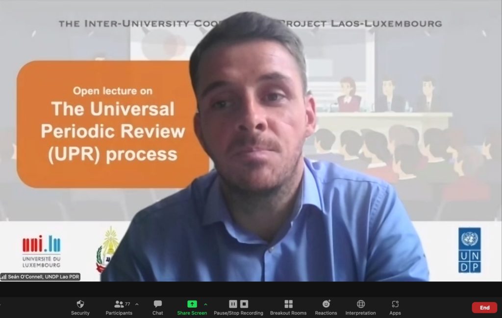 Online Lecture on the Universal Periodic Review (UPR), 11 May 2022